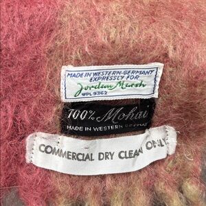 VINTAGE MOHAIR SCARF earthy peach tones made in w Germany for Jordan Marsh